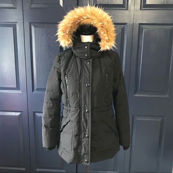 Coats | Guess Black Winter Coat 